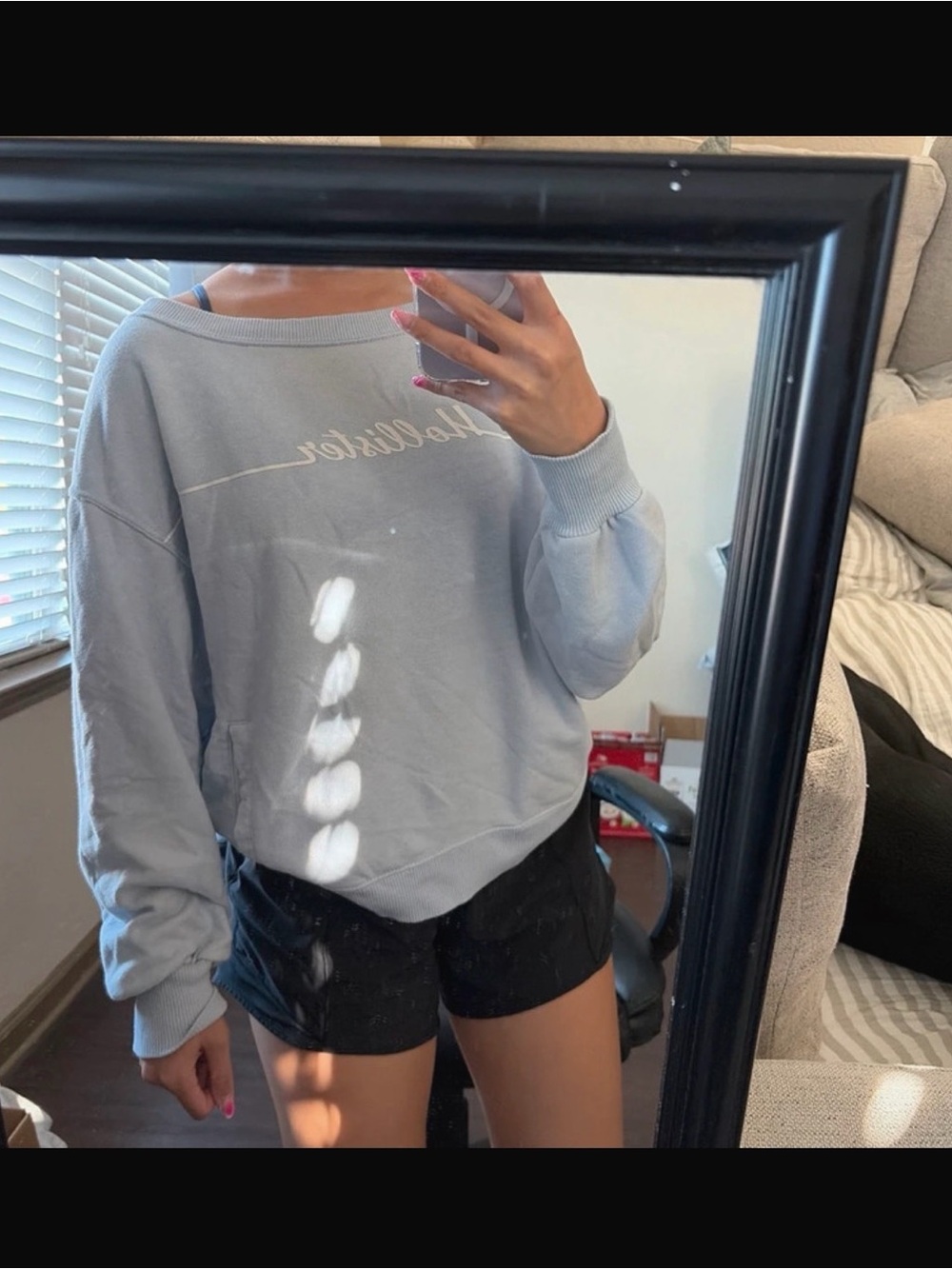 Hollister Light Blue Boatneck Sweatshirt